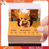 3D Calendar Creative 2026 3D Memo Pads Calendar 2026 for Daily Records