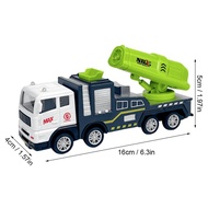 Kids Friction Powered Engineering Truck Set Fire Truck Excavator Mixer Garbage Truck Missile Y0
