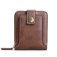 Zipper Clutch Solid Porte Feuille Small Men's Wallet RFID Blocking Mens Leather Wallet Bifold Wallet