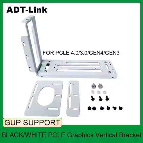 New Riser PCI-E x16 ATX Graphics Card Vertical Mounting Bracket Kit, GPU Holder+GEN4 PCIE 4.0/3.0 16