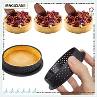 MAGICIAN1 Tart Ring Cutting Mold, Heat Resistant Kitchen Baking Tools Cake Mold Ring, Durable Perforated French Dessert Round Cake Mould