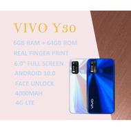 VIVO Y30 RAM 6GB + ROM 64GB 4G LTE ANDROID MOBILE PHONE