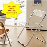 TRANSPARENT FOLDABLE ACRYLIC CHAIR / FOLDED CHAIR / LUXURY CHAIR (DURABLE)