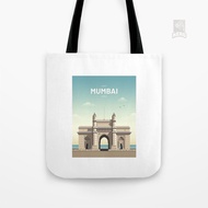 Gateway of India Mumbai Travel Canvas Tote Bag