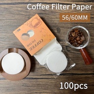 100pcs 56/58/60mm Coffee Filter Paper, Filter Paper, Coffee Accessories Wooden Round Paper