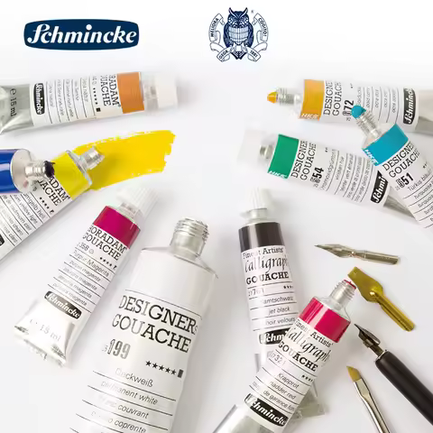 Germany Schmincke Designer Gouache Paint Tube 20ml Opaque Gouache Paint Professional Artist 48 Color