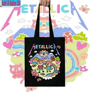 METALLICA CARTOON band Tote bag metal band Tote bag Canvas zipper Tote bag