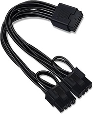 COMeap 12VHPWR Cable Extension, 16 Pin Female to Dual 8 Pin(6+2) Male PCIe Conversion GPU Power Cabl