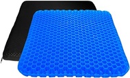 Gel Seat Cushion,17x17 inch Large Double Thick Egg Seat Cushion with Non-Slip Cover,Help in Relieving Back Pain &amp; Sciatica Pain,Seat Cushion for Car,Office,Wheelchair&amp;Chair,Home.Durable,Portable