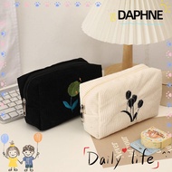 DAPHNE Cosmetic Bag INS Colorful  Stationery Storage Bags Flower Embroidery Pencil Bag