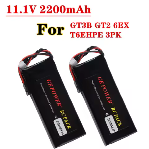 Upgrade 3S 11.1V 2200mAh Lipo Battery For FLYSKY GE 3PK GT3B GT2 T6EHP-E 6EX WFLY 6A RC Radio Transm