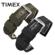 【New and Improved】 Timex Watch Strap T2P034 T2P035 T49962 Men's Outdoor Sports Waterproof Nylon Canvas Strap