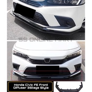 Honda Civic FE 2022 Front Lips Front Diffuser Civic FE Bodykit No Corner Lip