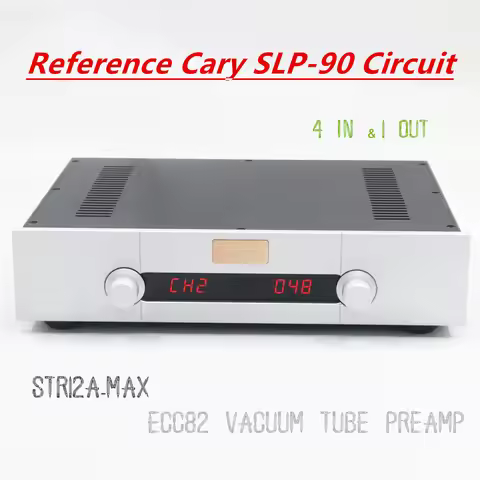 STR12A-Max Reference CARY SLP90 Circuit ECC82 Vacuum Tube Remote Control Preamplifier HiFi Audio 4 I