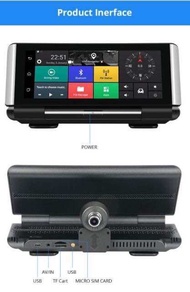 T98 4G กล้องติดรถยนต์ตั้งคอนโซล Dashboard Camera Android5.1 And GPS