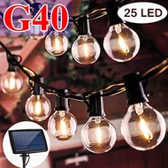 STAR LED ไฟปิงปองสายแพ ระย้า LED SOLAR STRING LIGHT โซล่าเซลล์+USB มีแถบแสดงสถานะแบต LED 25 ดวง LED รุ่น G40 พร้อมแผงโซล่าเซลล์ และแถมฟรีหลอดสำรอง 1หลอด แท้100%