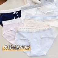 Low Price Fat MM200100% Cotton BM Wind Patchwork Mid-Waist Women's Underwear A Cotton-like Pure Cott