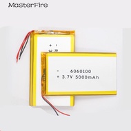 2pcs/lot 3.7V 5000mah Rechargeable Lithium Polymer Battery 6060100 for Power Bank E-Book Tablet PC L