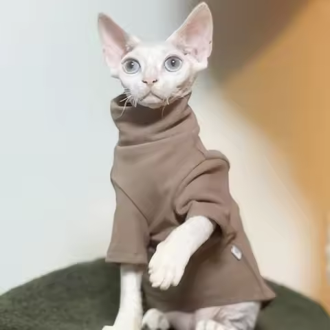 DUOMASUMI Sphynx Cat Clothes Self-heating Warm Thermal Underwear Clothes for Cat Sphynx Devin Konnis
