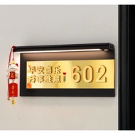 Modern HDB Unit Number Signage with Motion Sensor Light | Stylish House Number Plate | Bright & Secu