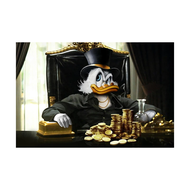 The World Is Yours Donald Duck Painting Disney Wall Art Canvas Poster Print Uncle Scrooge Boss Pictu