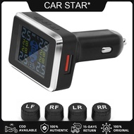 [Free Shipping] Car TPMS Tire Pressure Monitor System Temperature Alarm w/ External Sensors