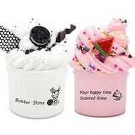 1pc 100ML White Cookie Butter Slime - Watermelon Scented Non-Sticky Elastic Putty Suitable For Child