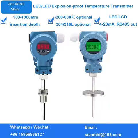 LED Digital Display integrated temperature transmitter WZP explosion-proof 4-20mA remote transmissio