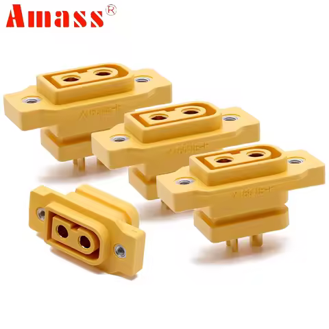 5pcs Amass XT60 XT60NE-F XT60NE DC500V 20A Gold Plated Plugs Battery Connector For Rc FPV Drone Airp