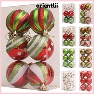 ORIENTLIIY Christmas Baubles, Plastic 6cm Christmas Ball Ornaments,  Colorful Christmas Tree Hanging