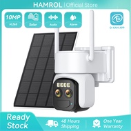 Hamrol 10MP Dual Lens PTZ WIFI Solar Low-Power Camera 10X Zoom Mobile Tracking CCTV O-KAM Pro APP