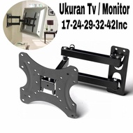Bracket-TV Led Tabung Pc/Monitor Lengan 17-24-29-32-42Inch Bahan kuat