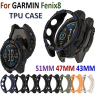 51/47/43MM Watch Cover for Garmin Fenix8 Band Smart Bracelet Frame Bezel Replacement Shell for garmi