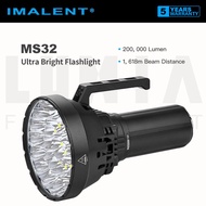 IMALENT MS32 Ultra Bright Portable Flashlight / Searchlight, High Power 32 LED Sources 120,000 Lumen