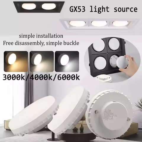 10pcs GX53 LED Bulb Lamp AC100-240V 5W 7W 9W 12W 15W 4000K 6000K Cold White Lighting Reflector Spot 