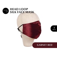 SUTRA SILK Hijab-Friendly Head Loop Silk Face Mask 22 Momme Adjustable Ear Loops & Head Loop