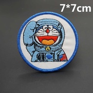 [Tùy chỉnh]AQ Doraemon 3D Thêu Velcro Patch / Huy hiệu / vòng tay / biểu tượng trang trí cho áo khoá