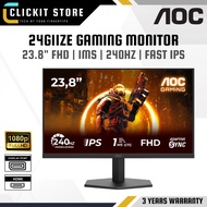 AOC 24G11ZE 23.8" FHD 240Hz Gaming Monitor | 0.5 Response Time | DisplayPort, HDMI | AOC-24G11ZE