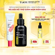 Bộ Đôi Giảm Mụn Kiềm Soát Dầu Thu Nhỏ LCL Serum Niacinamide 20% ZinC 1% Kem Chấm Mụn Tiam AC Fightin