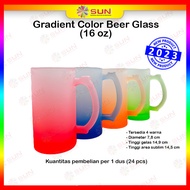 Frost Gradient Sublimation Beer Mug 16 Oz