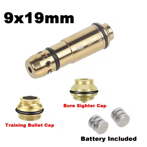 Tactical Laser Training Cartridge Bullet 9mm Laser Dry Fire Training Practice 9x19mm Laser Bore Sigh