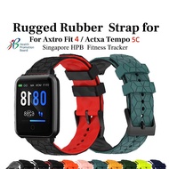for Axtro Fit 3 4 Rugged Sport Strap with Metal Buckle for Actxa Tempo 4C 5C Smart Watch Singapore H