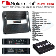 Nakamichi PL290 1200 Watt 2 Channel Class AB Amplifier Car Audio Amp 2ch