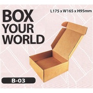 COLOR Craft Paper Box Packing Box 10Pcs Pack L175 x W165 x H95 mm
