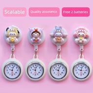 jam tangan perempuan jam bonia original 100% Jam tangan jururawat kartun comel, jam tangan dada, jam