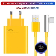 Original Xiaomi 67W Fast Charger+6A Type-C Elbow Cable For Esports Gaming TurboCharge For Xiaomi 15T