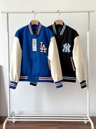 MLB NY New York Yankees 洋基隊 重工刺繡毛呢棒球服外套