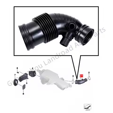 13717597586 Charge Air Line For BMW F20 11-16 116i 118i 120i N13 F30 13-16 316i N13 F3514-16 316Li N