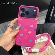 เคสโทรศัพท์ - เคสโทรศัพท์ลายหัวใจจิ๋วสีสันสดใส! เคสโทรศัพท์ผิวหนังเทียม, น่ารักและกันกระแทก, สายคล้อ