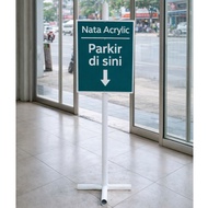 PARKING Sign + IRON POLE - Standing Sign - Outdoor Parking Board
